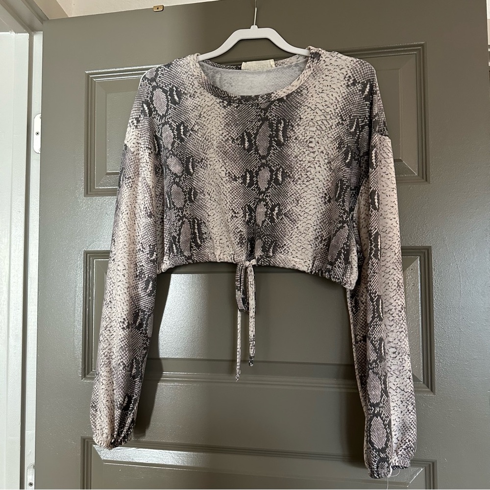 Audrey Gray Snake Print Blouse